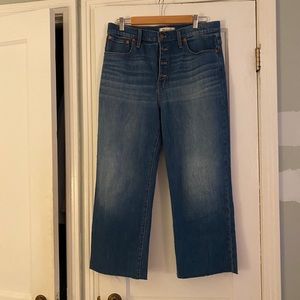 Madewell High rise slim wide leg crop